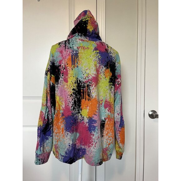 Colorful Jolie & Joy by FCT Paint Splatter Hoodie Pullover w/ Hood & Drawstrings - Picture 2 of 8